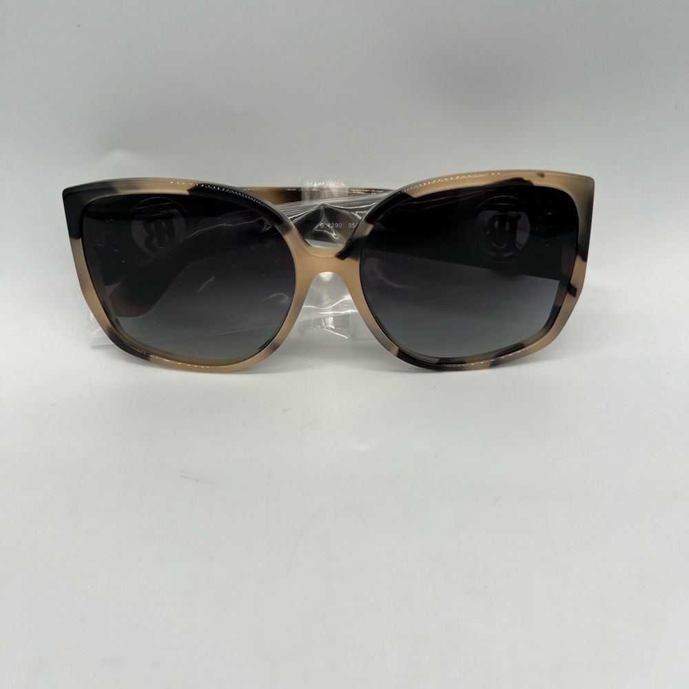😎HP😎 Burberry BE 429 5013 Light Havana Square Sunglasses - Picture 4 of 12
